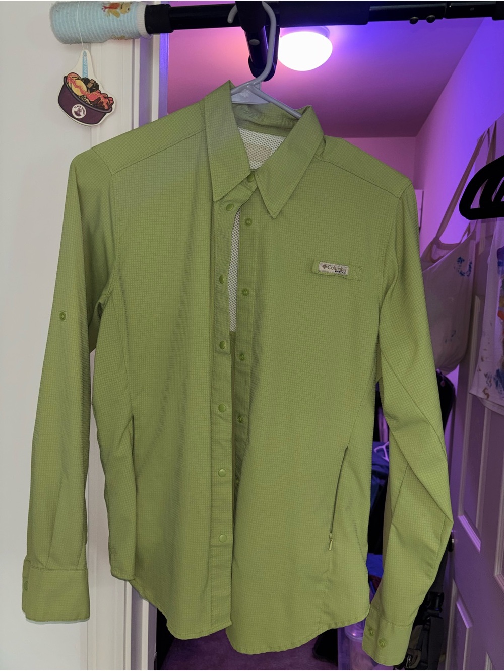 Columbia Light Green Women’s Lightweight Shirt Jacket